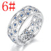 Wholesale Electroplated Copper Zircon Openwork Rings JDC-RS-MiMeng018 Rings 米萌 Blue 6# Wholesale Jewelry JoyasDeChina Joyas De China