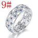 Wholesale Electroplated Copper Zircon Openwork Rings JDC-RS-MiMeng018 Rings 米萌 Blue 9# Wholesale Jewelry JoyasDeChina Joyas De China