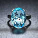 Wholesale Electroplated Copper Zircon Oval Ring JDC-RS-MiMeng021 Rings 米萌 Wholesale Jewelry JoyasDeChina Joyas De China