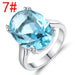 Wholesale Electroplated Copper Zircon Oval Ring JDC-RS-MiMeng021 Rings 米萌 7# Wholesale Jewelry JoyasDeChina Joyas De China