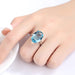 Wholesale Electroplated Copper Zircon Oval Ring JDC-RS-MiMeng021 Rings 米萌 Wholesale Jewelry JoyasDeChina Joyas De China