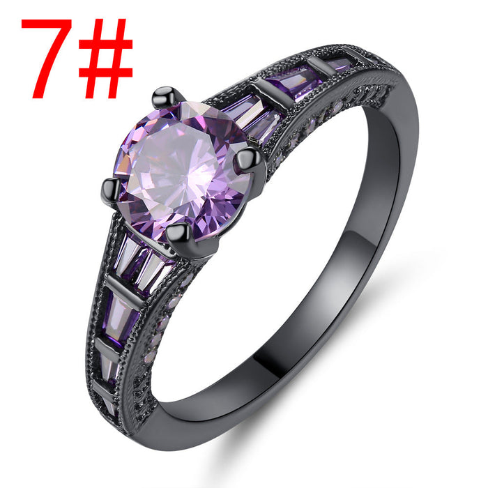 Wholesale Electroplated Copper Zircon Ring JDC-RS-MiMeng032 Rings 米萌 7# Wholesale Jewelry JoyasDeChina Joyas De China