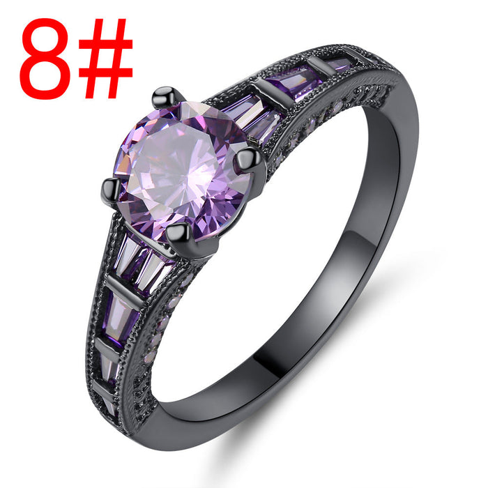 Wholesale Electroplated Copper Zircon Ring JDC-RS-MiMeng032 Rings 米萌 8# Wholesale Jewelry JoyasDeChina Joyas De China