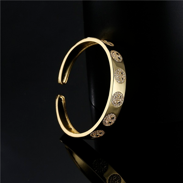 Wholesale electroplated copper zircon smiley face bracelet JDC-BT-AG025 Bracelet JoyasDeChina Wholesale Jewelry JoyasDeChina Joyas De China