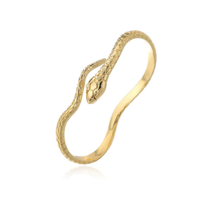 Wholesale Electroplated Copper Zircon Snake Bracelet JDC-BT-AG035 Necklaces 澳古 30497 Wholesale Jewelry JoyasDeChina Joyas De China