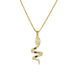 Wholesale Electroplated Copper Zircon Snake Necklaces JDC-NE-AG131 Necklaces 澳古 20297 Wholesale Jewelry JoyasDeChina Joyas De China