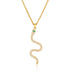 Wholesale Electroplated Copper Zircon Snake Necklaces JDC-NE-WB004 Necklaces 务本 gold Wholesale Jewelry JoyasDeChina Joyas De China