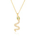 Wholesale Electroplated Copper Zircon Snake Necklaces JDC-NE-WB005 Necklaces 务本 gold Wholesale Jewelry JoyasDeChina Joyas De China