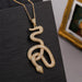 Wholesale Electroplated Copper Zircon Snake Necklaces JDC-NE-Yuet002 Necklaces 跃腾 gold Wholesale Jewelry JoyasDeChina Joyas De China