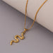 Wholesale Electroplated Copper Zircon Snake Necklaces JDC-NE-Yuet006 Necklaces 跃腾 Wholesale Jewelry JoyasDeChina Joyas De China