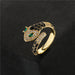 Wholesale Electroplated Copper Zircon Snake Rings JDC-RS-AG335 Rings 澳古 Wholesale Jewelry JoyasDeChina Joyas De China