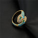 Wholesale Electroplated Copper Zircon Snake Rings JDC-RS-AG335 Rings 澳古 Wholesale Jewelry JoyasDeChina Joyas De China