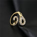 Wholesale Electroplated Copper Zircon Snake Rings JDC-RS-AG336 Rings 澳古 Wholesale Jewelry JoyasDeChina Joyas De China