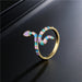 Wholesale Electroplated Copper Zircon Snake Rings JDC-RS-AG337 Rings 澳古 Wholesale Jewelry JoyasDeChina Joyas De China