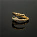 Wholesale Electroplated Copper Zircon Snake Rings JDC-RS-AG342 Rings 澳古 Wholesale Jewelry JoyasDeChina Joyas De China