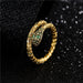 Wholesale Electroplated Copper Zircon Snake Rings JDC-RS-AG349 Rings 澳古 Wholesale Jewelry JoyasDeChina Joyas De China