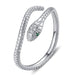 Wholesale Electroplated Copper Zircon Snake Rings JDC-RS-WB002 Rings 务本 white Wholesale Jewelry JoyasDeChina Joyas De China