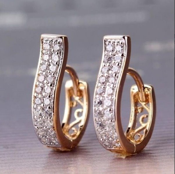 Wholesale electroplated metal earrings JDC-ES-WN003 Earrings 薇妮 Wholesale Jewelry JoyasDeChina Joyas De China