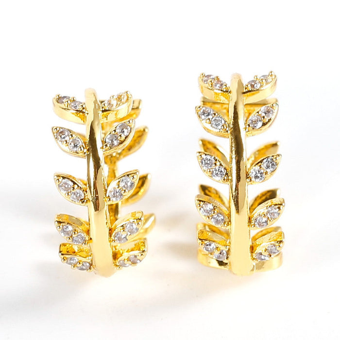 Wholesale electroplated metal earrings JDC-ES-WN003 Earrings 薇妮 CR6512 alloy gold Wholesale Jewelry JoyasDeChina Joyas De China