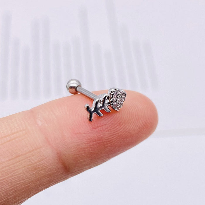 Wholesale electroplated metal zircon ear studs JDC-ES-Chengy002 Piercings 辰亚 Wholesale Jewelry JoyasDeChina Joyas De China