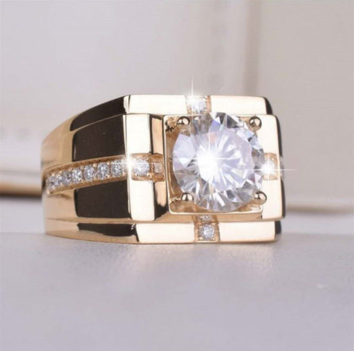 Wholesale Electroplated Metal Zircon Rings JDC-RS-WN124 Rings 薇妮 AJZ1570 gold 6 Wholesale Jewelry JoyasDeChina Joyas De China