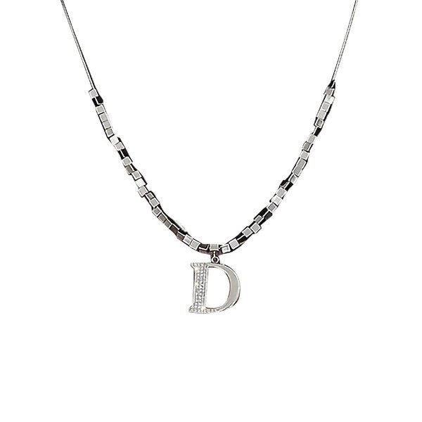 Wholesale electroplating alloy zircon alphabet necklaces JDC-NE-BY062 Necklaces 宝钰 Wholesale Jewelry JoyasDeChina Joyas De China