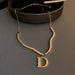 Wholesale electroplating alloy zircon alphabet necklaces JDC-NE-BY062 Necklaces 宝钰 gold Wholesale Jewelry JoyasDeChina Joyas De China