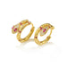 Wholesale Electroplating Copper Zircon Snake Earrings JDC-ES-AG156 Earrings 澳古 red Wholesale Jewelry JoyasDeChina Joyas De China