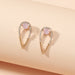 Wholesale elegant hollow Drop Earrings JDC-ES-KQ075 Earrings JoyasDeChina Pink KC gold Wholesale Jewelry JoyasDeChina Joyas De China