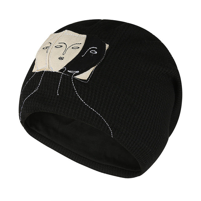 Wholesale embroidered cotton knitted hat JDC-FH-GSYH100 FashionHat 予画 black Average code Wholesale Jewelry JoyasDeChina Joyas De China