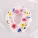 Bulk Jewelry Wholesale embroidered daisy large intestine ring Hair Scrunchies JDC-HS-K037 Wholesale factory from China YIWU China