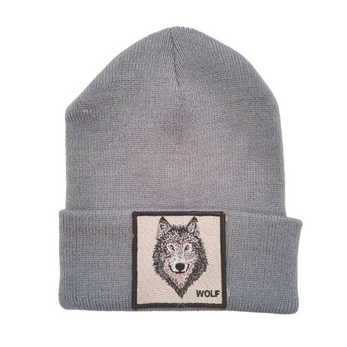 Wholesale embroidered wolf wool knitted hat JDC-FH-GSYH052 FashionHat 予画 Wholesale Jewelry JoyasDeChina Joyas De China