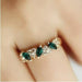 Wholesale Emerald Alloy Rhinestone Ring JDC-RS-RL043 Rings 瑞列 gold Wholesale Jewelry JoyasDeChina Joyas De China