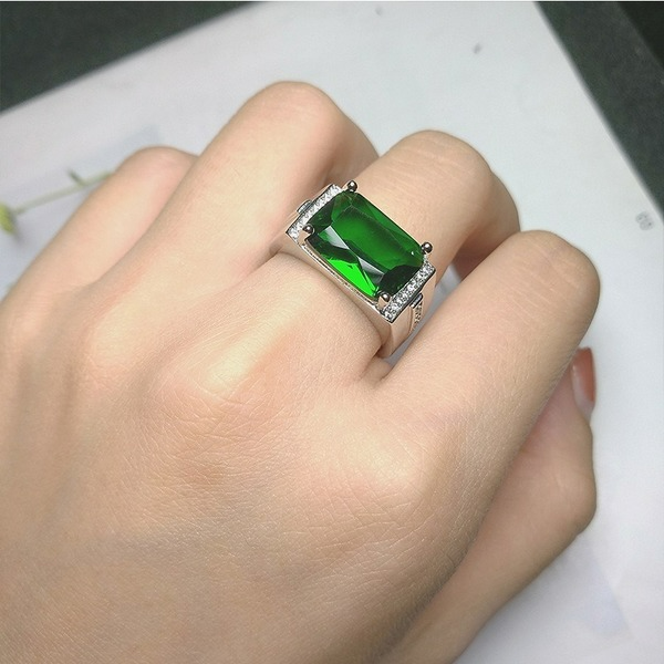 Wholesale emerald square ring JDC-RS-XH005 Rings JoyasDeChina Wholesale Jewelry JoyasDeChina Joyas De China