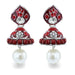 Wholesale ethnic style alloy Indian style color diamond earrings JDC-ES-R5 Earrings JoyasDeChina Red Wholesale Jewelry JoyasDeChina Joyas De China