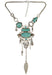 Wholesale ethnic style turquoise alloy necklace JDC-NE-Yunl032 Necklaces 云罗 silver Wholesale Jewelry JoyasDeChina Joyas De China