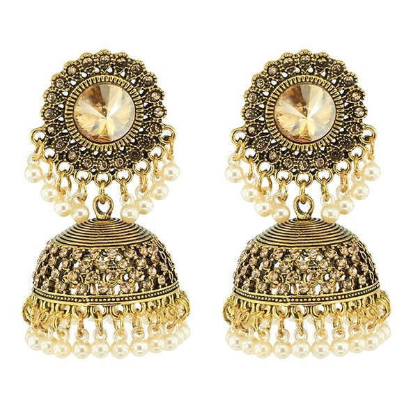 Bulk Jewelry Wholesale ethnic wind alloy Indian style earrings JDC-ES-R1 Wholesale factory from China YIWU China