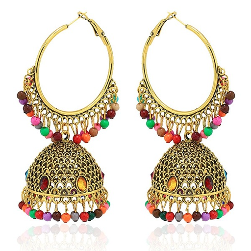 Bulk Jewelry Wholesale ethnic wind alloy Indian wind rice bell earrings JDC-ES-R10 Wholesale factory from China YIWU China