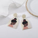 Wholesale European and American Creative avatar printing Earrings JDC-ES-YN108 Earrings JoyasDeChina White Wholesale Jewelry JoyasDeChina Joyas De China