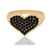 Wholesale European and American fashion alloy heart-shaped Rings JDC-RS-JQ022 Rings 佳琪 Black Diamond No. 6 Wholesale Jewelry JoyasDeChina Joyas De China