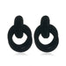 Wholesale exaggerated fashion retro geometric flocking Earrings JDC-ES-KQ150 Earrings JoyasDeChina Black white K Wholesale Jewelry JoyasDeChina Joyas De China