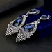 Wholesale exaggerated tassel Glass Drop Earrings JDC-ES-GSDB002 Earrings JoyasDeChina Wholesale Jewelry JoyasDeChina Joyas De China