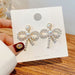 Wholesale exquisite bow pearl alloy Earrings JDC-ES-SF087 Earrings 少峰 Wholesale Jewelry JoyasDeChina Joyas De China