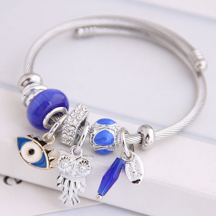 Wholesale Eye Owl Water Drop Alloy Bracelet JDC-BT-GSWY060 Bracelet JoyasDeChina 2# Royal blue Wholesale Jewelry JoyasDeChina Joyas De China