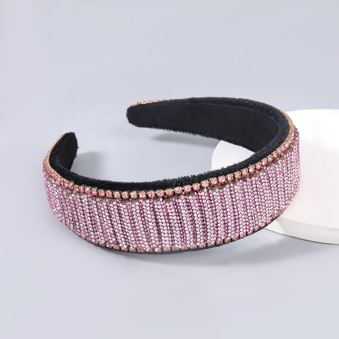 Wholesale fabric acrylic broad-brimmed headband JDC-HD-JL021 Headband JoyasDeChina pink Wholesale Jewelry JoyasDeChina Joyas De China