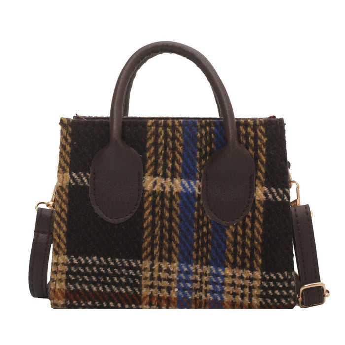 Wholesale fabric all-match handbag JDC-HB-DS009 Handbags 大山 Dark brown Wholesale Jewelry JoyasDeChina Joyas De China