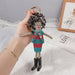 Wholesale fabric art doll key chain JDC-KC-LX024 Keychains 恋希 green Wholesale Jewelry JoyasDeChina Joyas De China