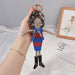 Wholesale fabric art doll key chain JDC-KC-LX024 Keychains 恋希 Sapphire blue Wholesale Jewelry JoyasDeChina Joyas De China