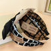 Wholesale fabric big plaid bear labeling headband JDC-HD-O329 Headband 潮炫 Wholesale Jewelry JoyasDeChina Joyas De China