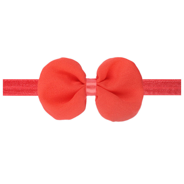 Wholesale fabric chiffon bow children's headband JDC-HD-ML010 Headband JoyasDeChina Watermelon red Wholesale Jewelry JoyasDeChina Joyas De China